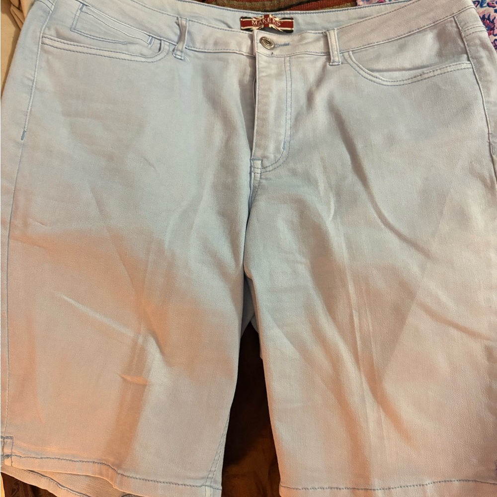 Womans Light Blue Shorts with sleeveless shirt to match